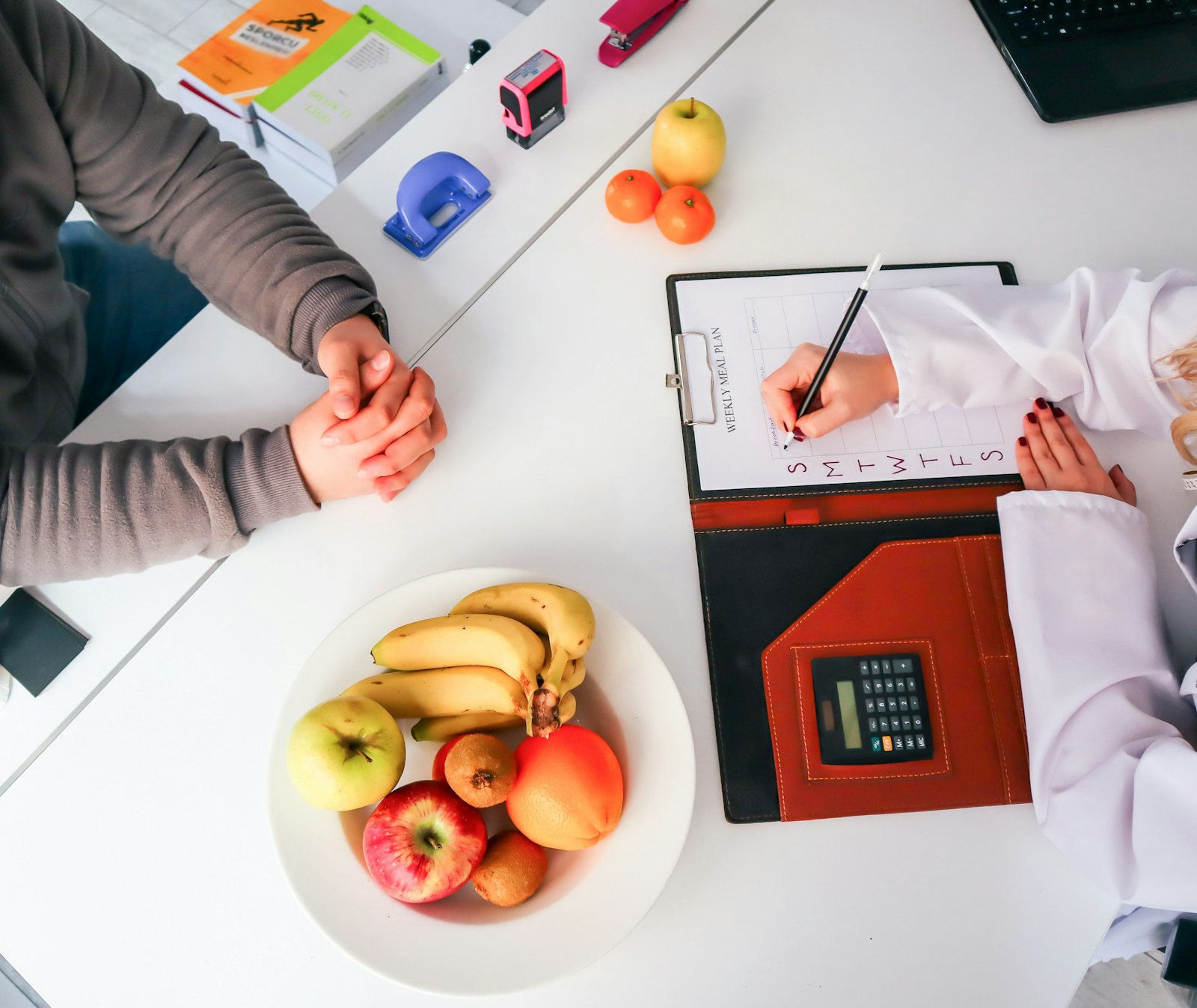 Dietitian preparing a personalized meal plan
